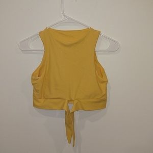 Yellow, black and white bikini